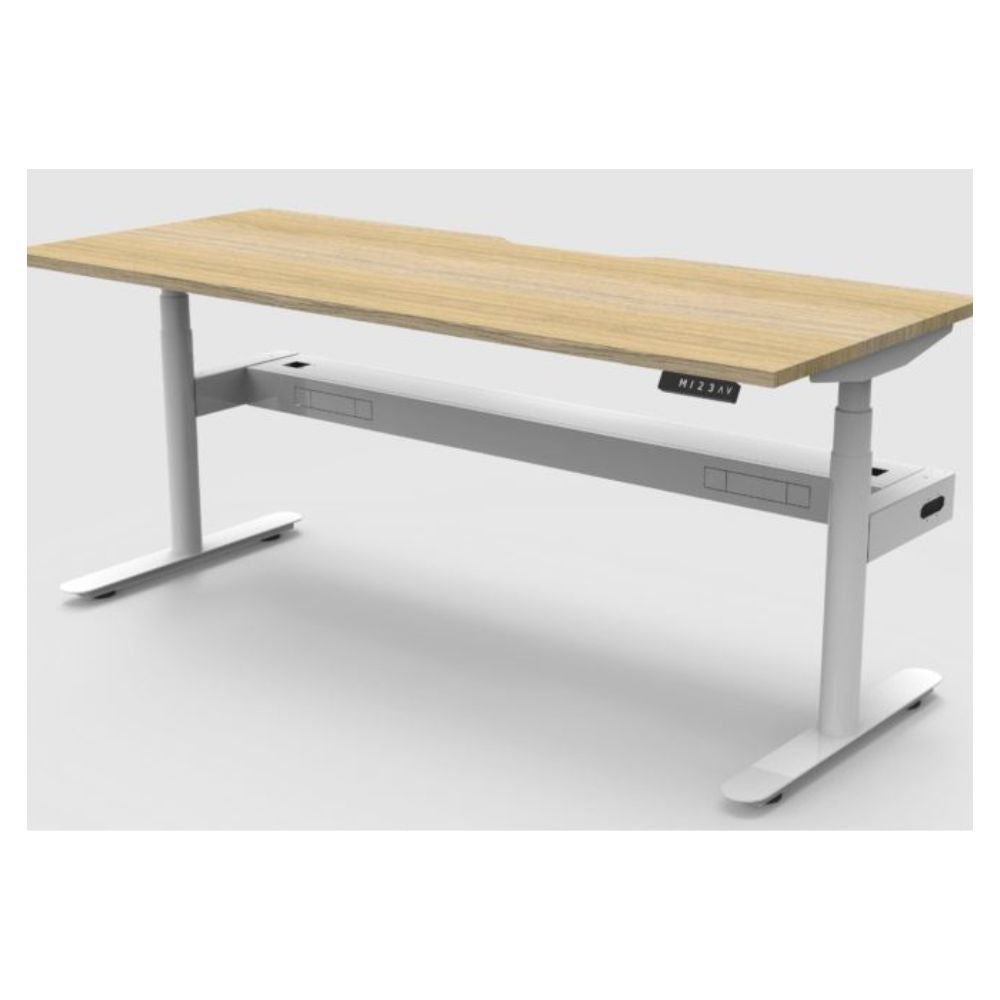 Halo+ Single Sided Electric Desk with Cable Tray
