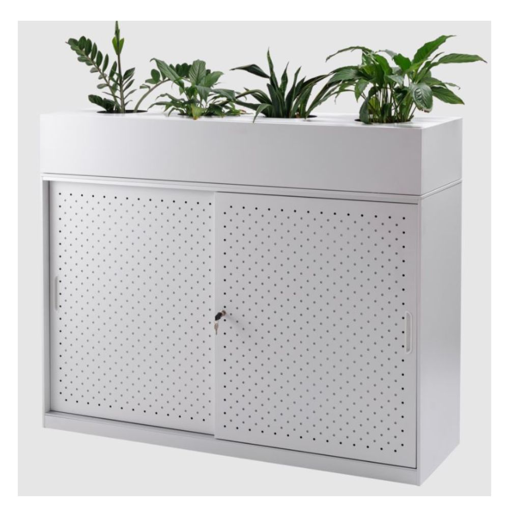 Metal Sliding Door Cupboard (Perforated doors)