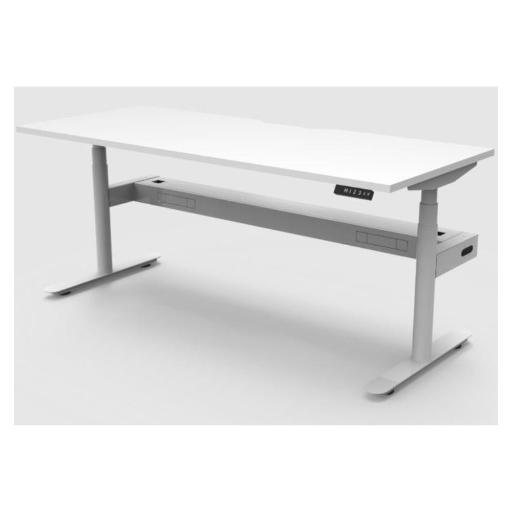 Halo+ Single Sided Electric Desk with Cable Tray Keen Office
