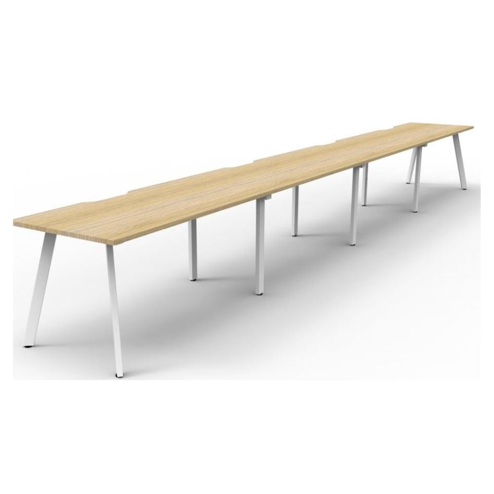 Eternity 4 Person Single Sided Straight Workstation