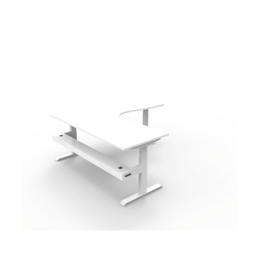 Boost Plus Electric Corner Workstation with Cable Tray