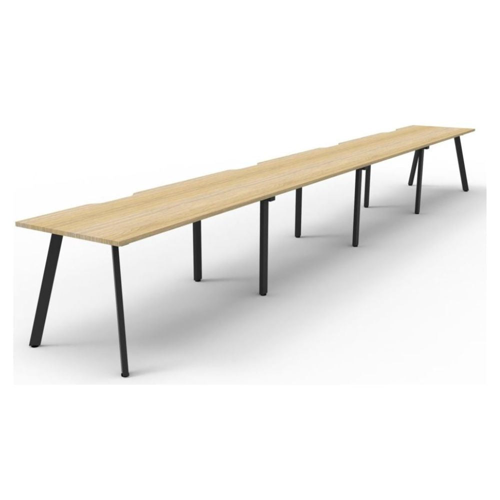 Eternity 4 Person Single Sided Straight Workstation
