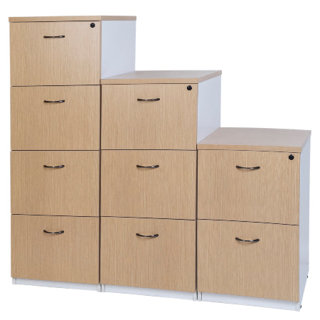 Logan Filing Cabinet - New Oak / White