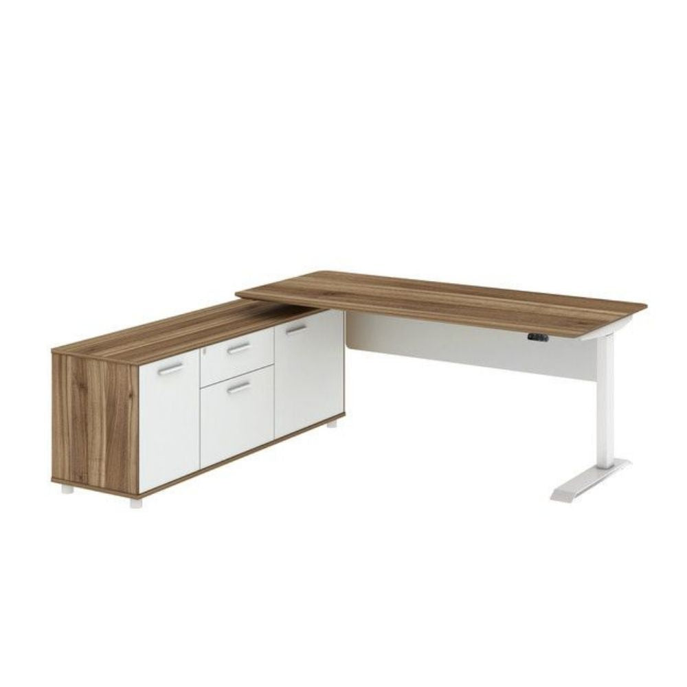 Potenza Height Adjustable Desk & Return