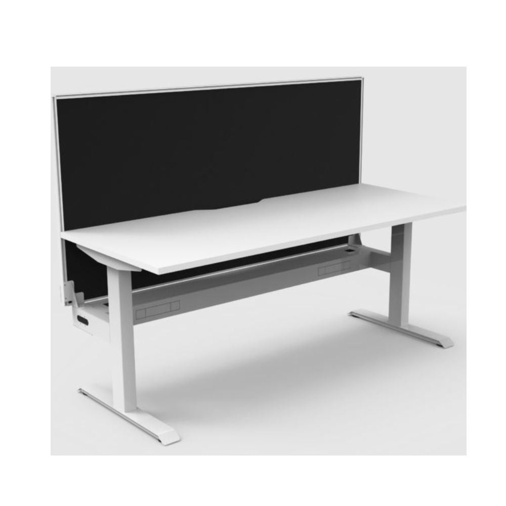 Boost Static Single Desk with Cable Tray & Screen