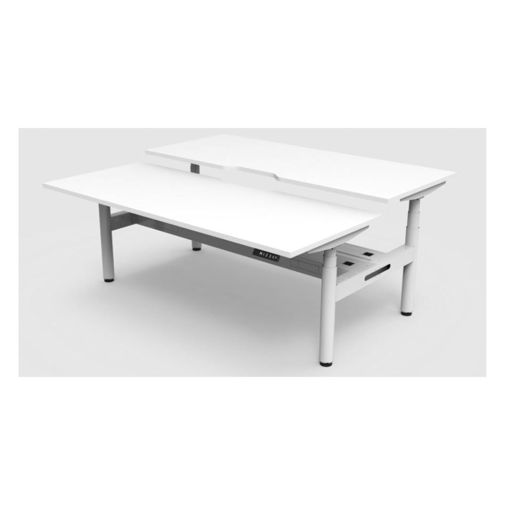 Halo +Electric Back to Back Desk with Cable Tray