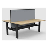 Boost Static Back to Back Straight Desk with Cable Tray & Screen