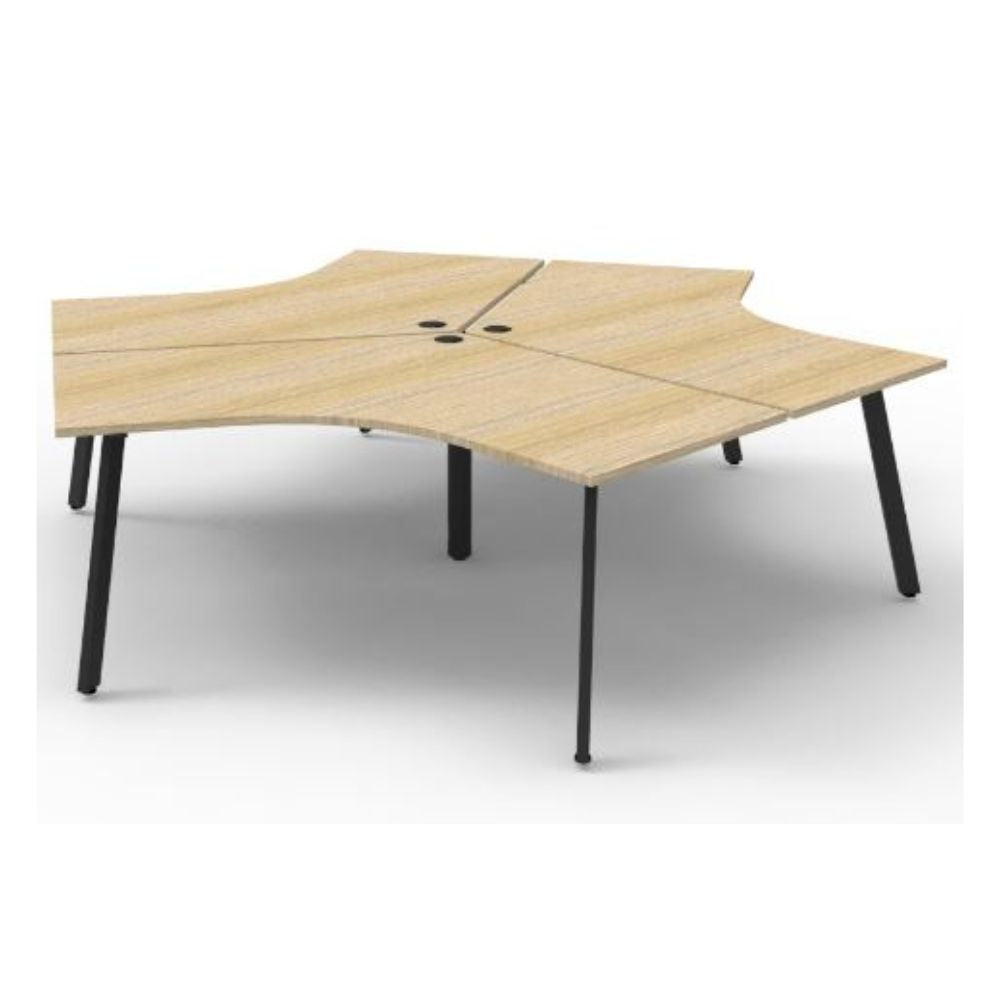 Deluxe Infinity 3 Person 120 Degree Workstation (Eternity Leg)