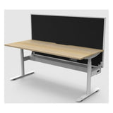 Halo+ Single Sided Electric Desk with Cable Tray & Screen