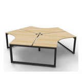 Deluxe Infinity 3 Person 120 Degree Workstation (Loop Leg)