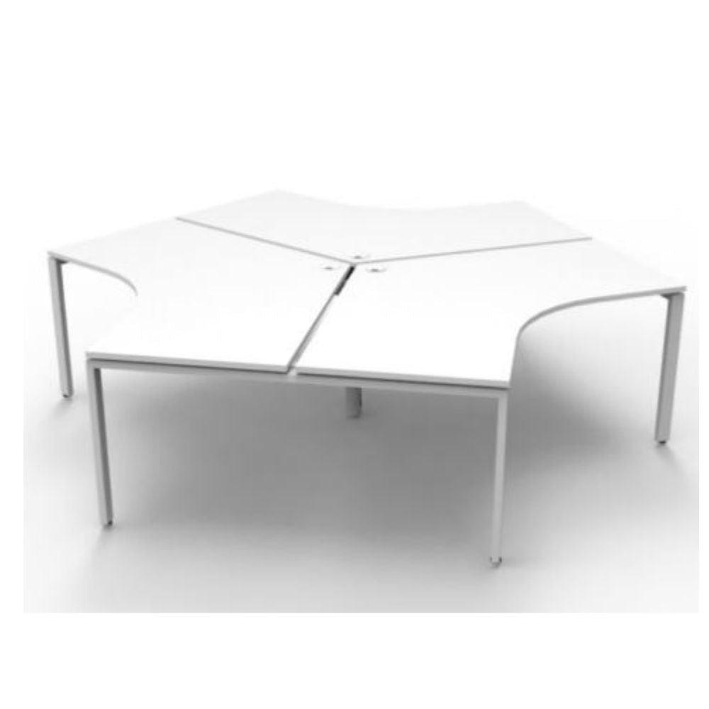 Deluxe Infinity 3 Person 120 Degree Workstation (Profile Leg)