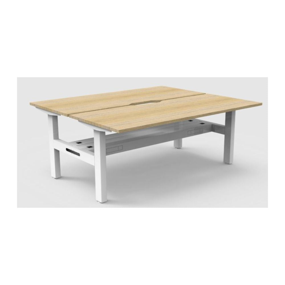 Boost Static Back to Back Straight Desk With Cable Tray