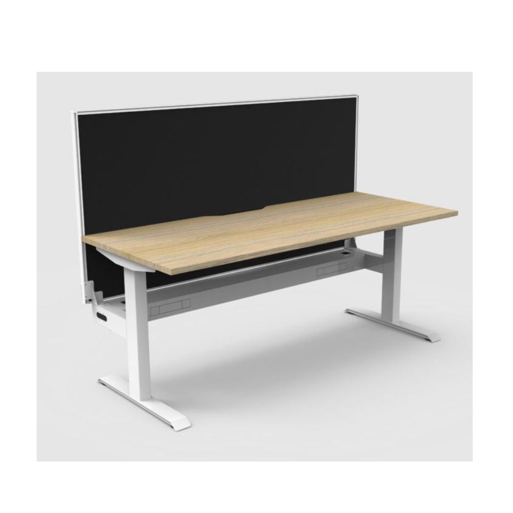 Boost Static Single Desk with Cable Tray & Screen