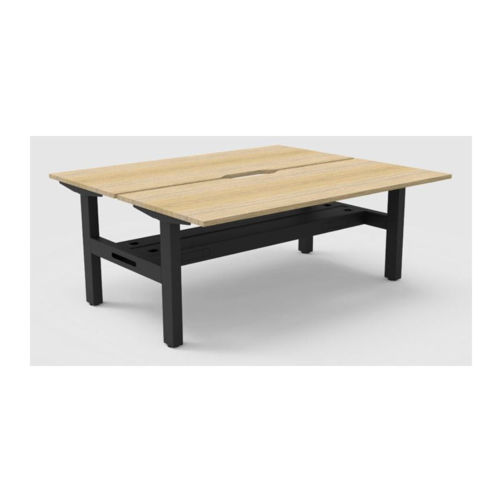 Boost Static Back to Back Straight Desk With Cable Tray