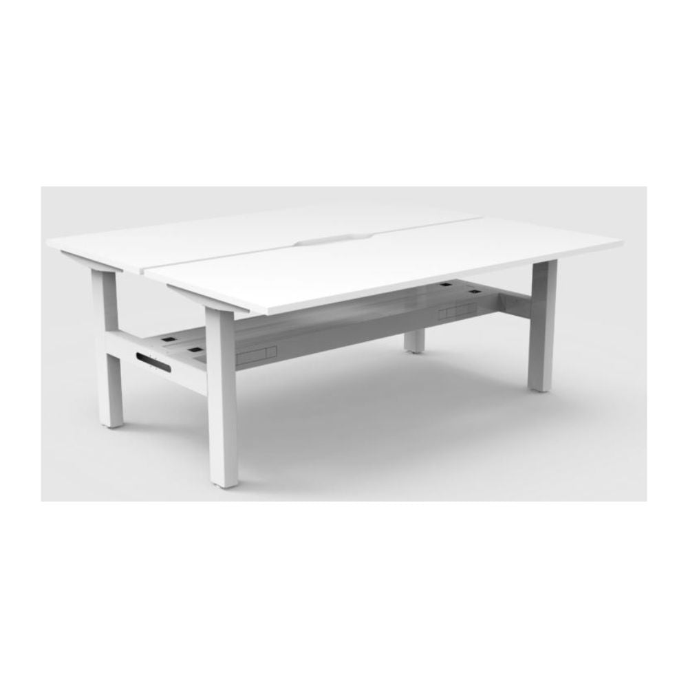 Boost Static Back to Back Straight Desk With Cable Tray