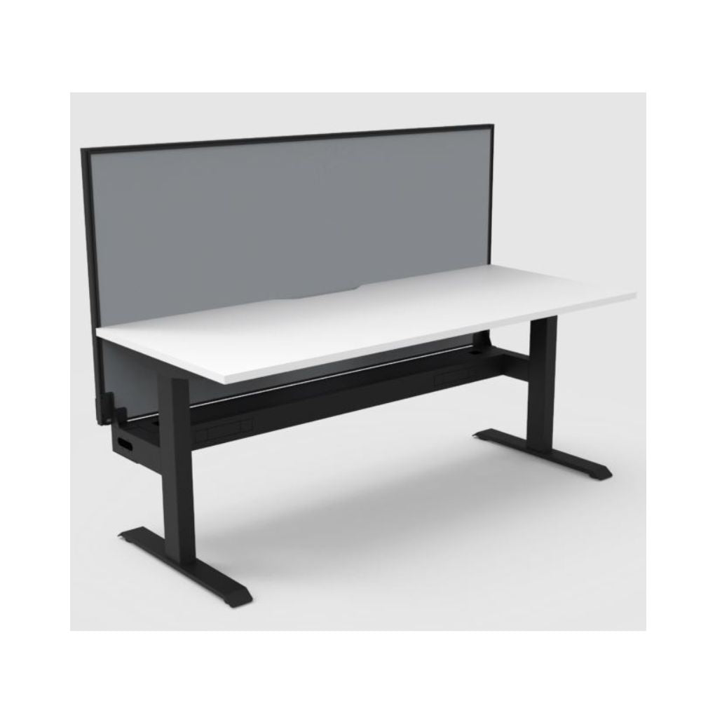 Boost Static Single Desk with Cable Tray & Screen