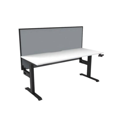 Boost Crank Manual Height Adjustable Desk with Screen (no cable tray) (single desk)