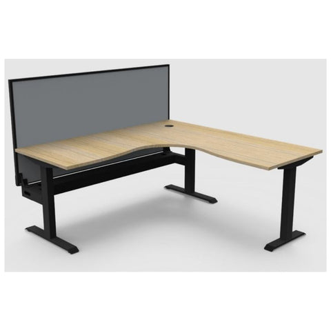 Boost Static Workstation with Cable Tray & Screen – Keen Office