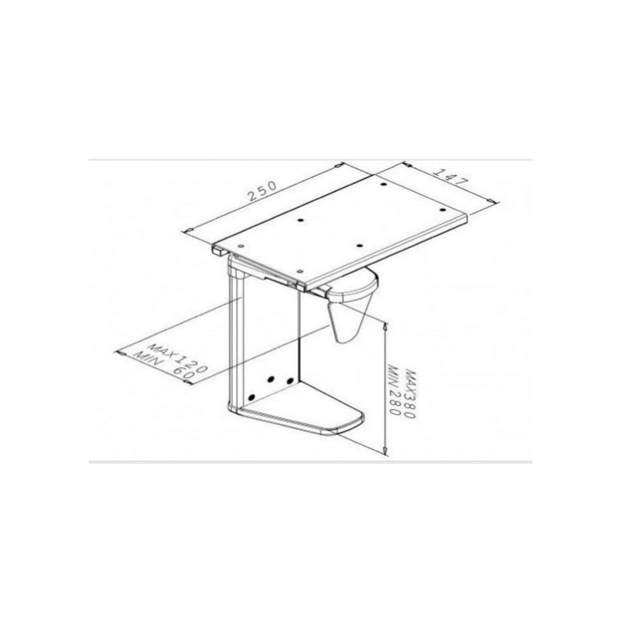 PC Holder Slide Swivel (CS30)