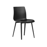 POD Visitor Chair - Black/Timber Legs