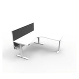Boost Plus Electric Corner Workstation with Cable Tray & Screen