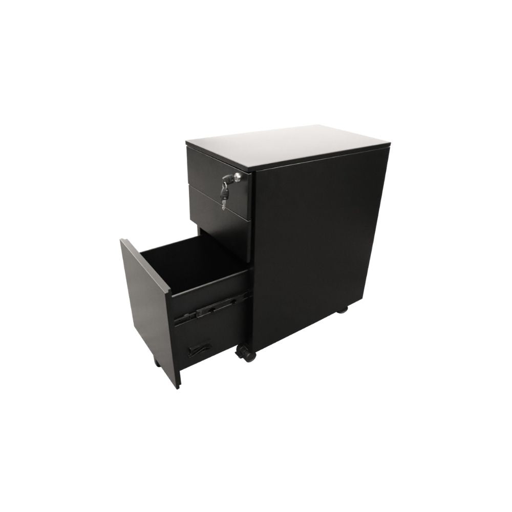 GSP3 Slimline 3 Drawer Steel Mobile Pedestal
