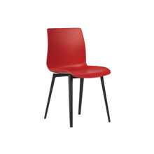 POD Visitor Chair - Black/Timber Legs
