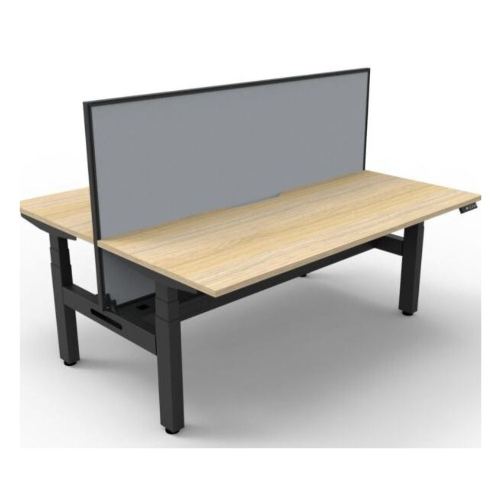 Boost Plus Electric Back to Back Straight Desk with cable tray & screen