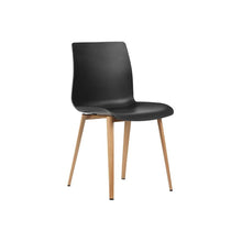 POD Visitor Chair - Black/Timber Legs