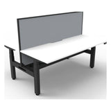 Boost Plus Electric Back to Back Straight Desk with cable tray & screen