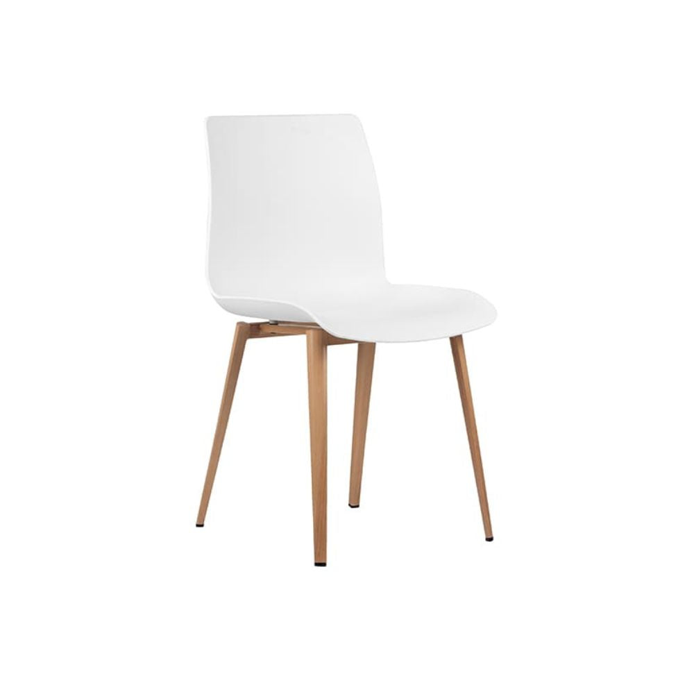 POD Visitor Chair - Black/Timber Legs
