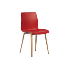 POD Visitor Chair - Black/Timber Legs