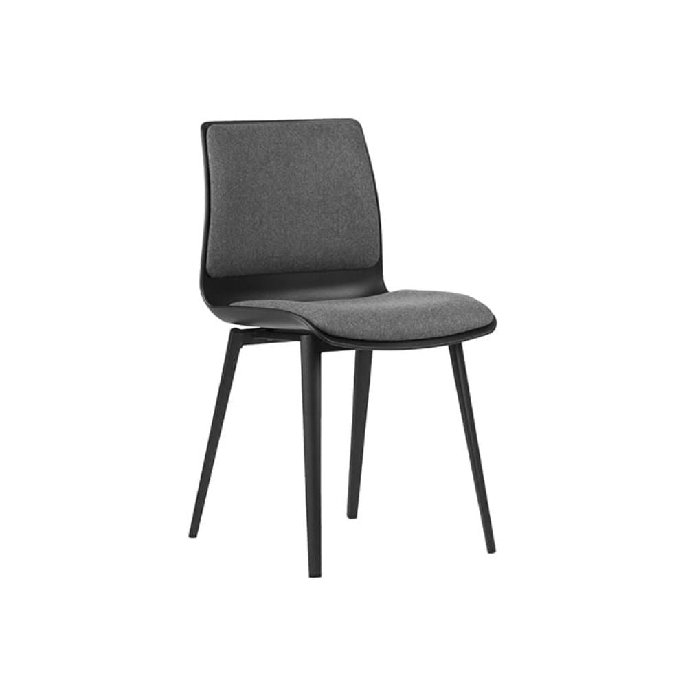 POD Visitor Chair - Black/Timber Legs