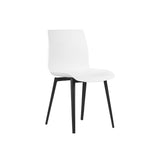POD Visitor Chair - Black/Timber Legs