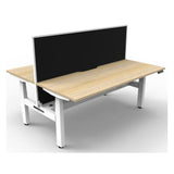Boost Plus Electric Back to Back Straight Desk with cable tray & screen