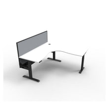 Boost Plus Electric Corner Workstation with Cable Tray & Screen