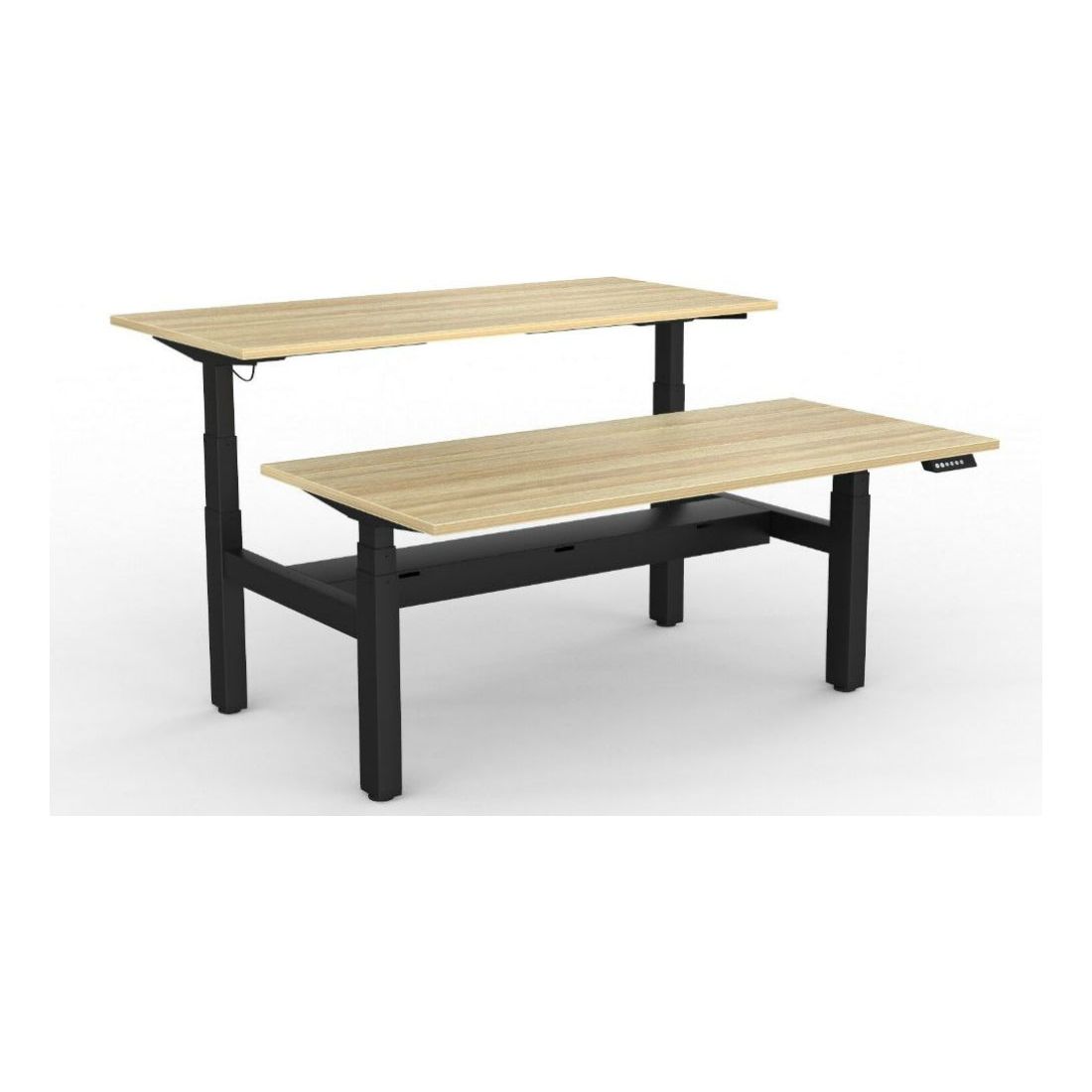 Agile Electric Height Adjustable Back to Back Straight Desk (Double Motor)