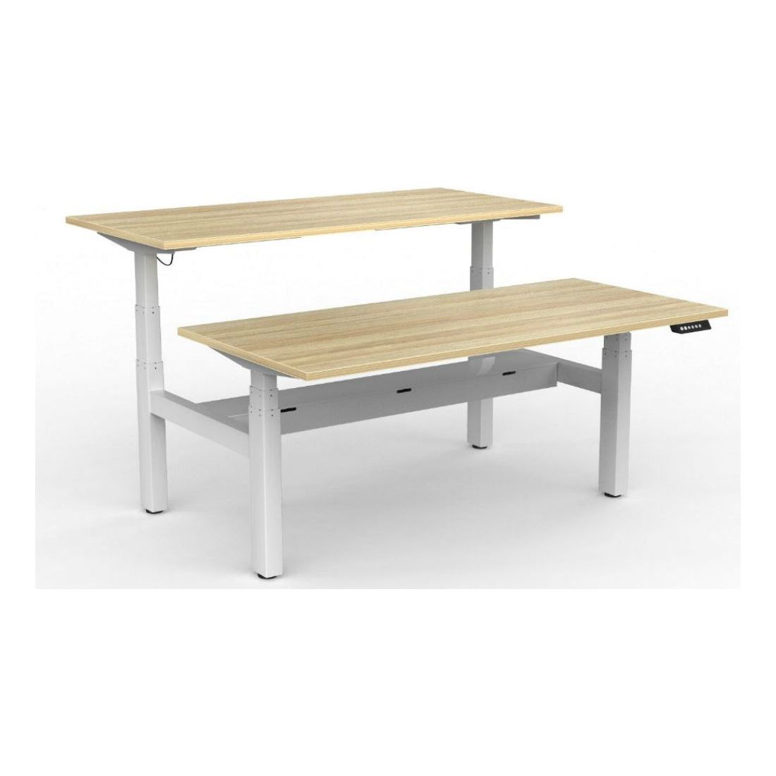Agile Electric Height Adjustable Back to Back Straight Desk (Single Motor)