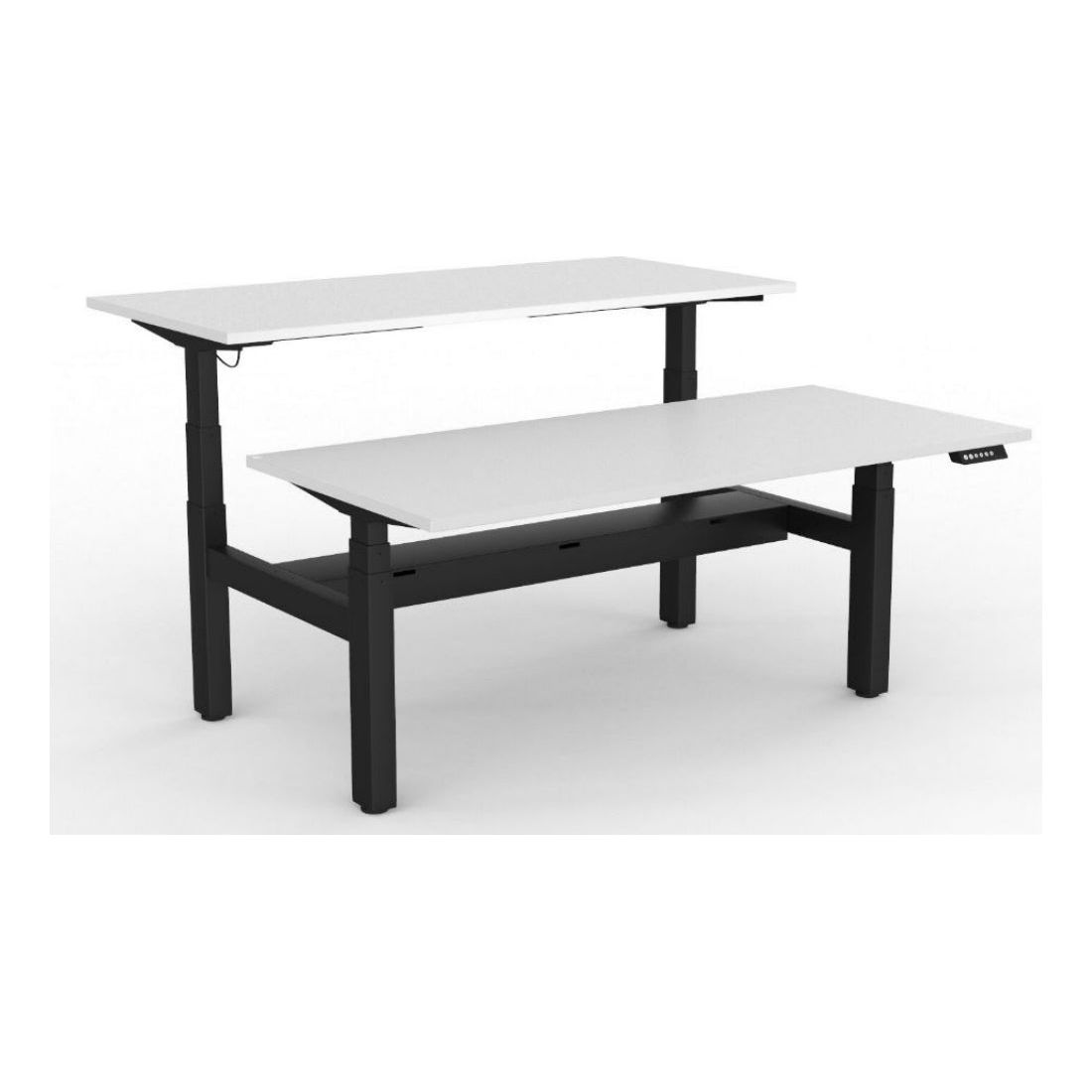 Agile Electric Height Adjustable Back to Back Straight Desk (Double Motor)