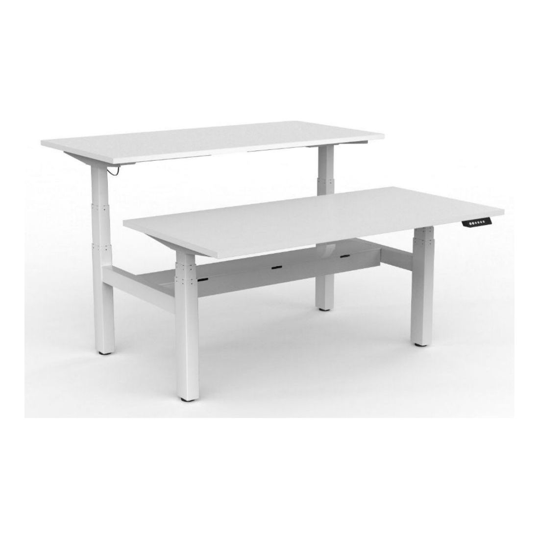 Agile Electric Height Adjustable Back to Back Straight Desk (Single Motor)