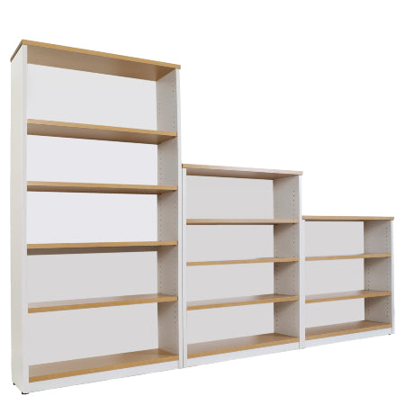 Logan Bookcase - New Oak / Whte